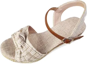 Orthopedic Sandals for Women Walking Slippers with Arch Support Wedge Summer Dressy Open Toe Ankle Strap Beach Casual Slip on Dress Comfortable Orthotic Fashion Espadrilles Platform Heels