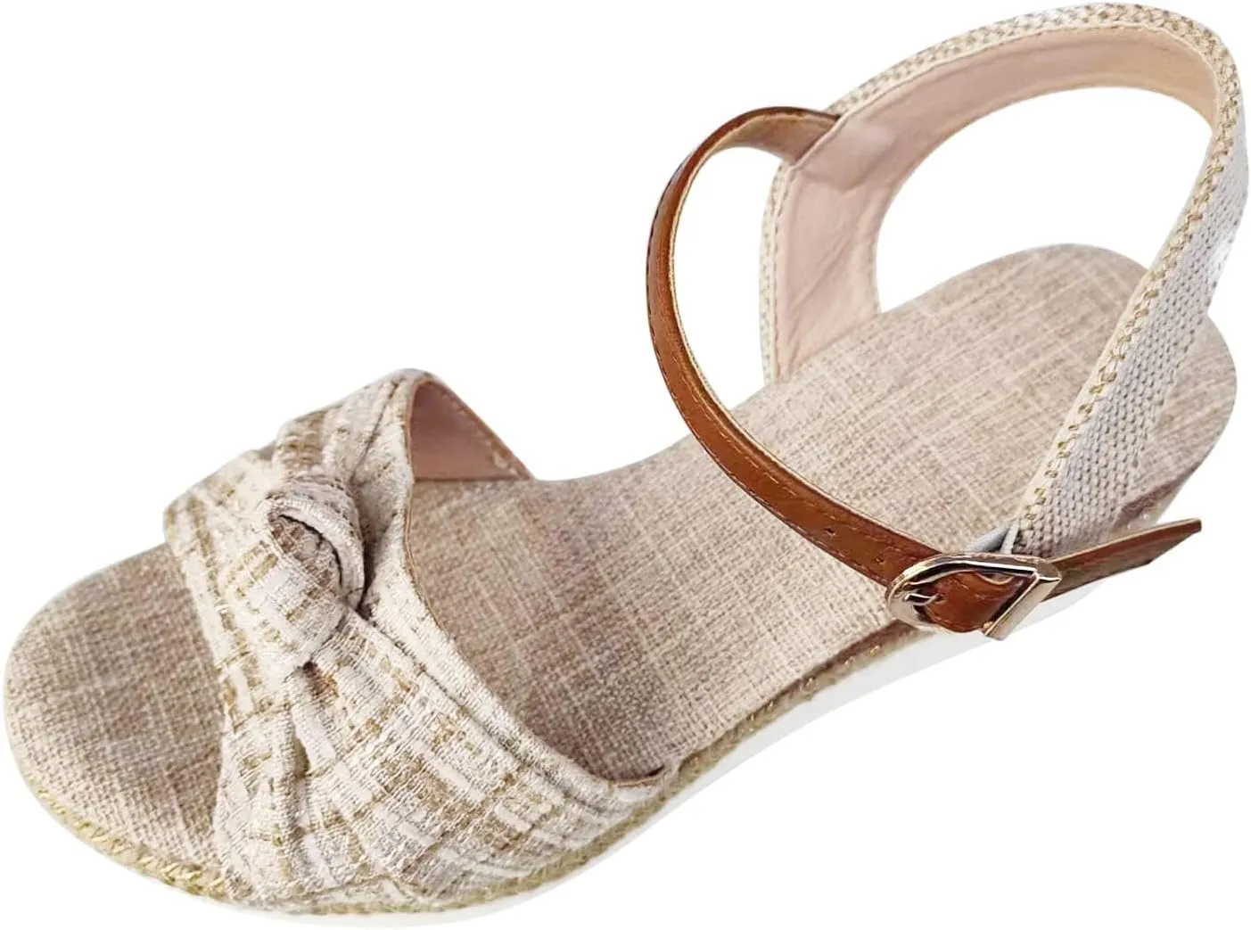 Orthopedic Sandals for Women Walking Slippers with Arch Support Wedge Summer Dressy Open Toe Ankle Strap Beach Casual Slip on Dress Comfortable Orthotic Fashion Espadrilles Platform Heels