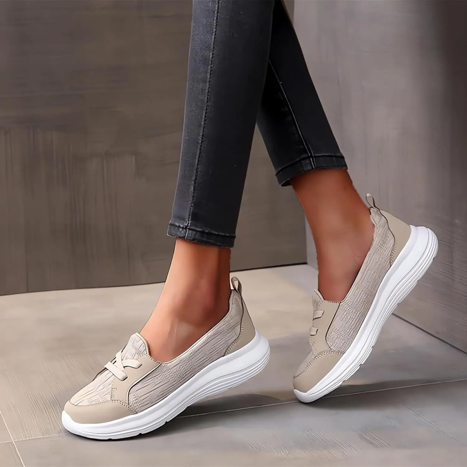 Orthopedic Shoes for Women Breathable Soft Casual Arch Support Non-Slip Shoes Summer Comfy Low Top Walking Sneakers
