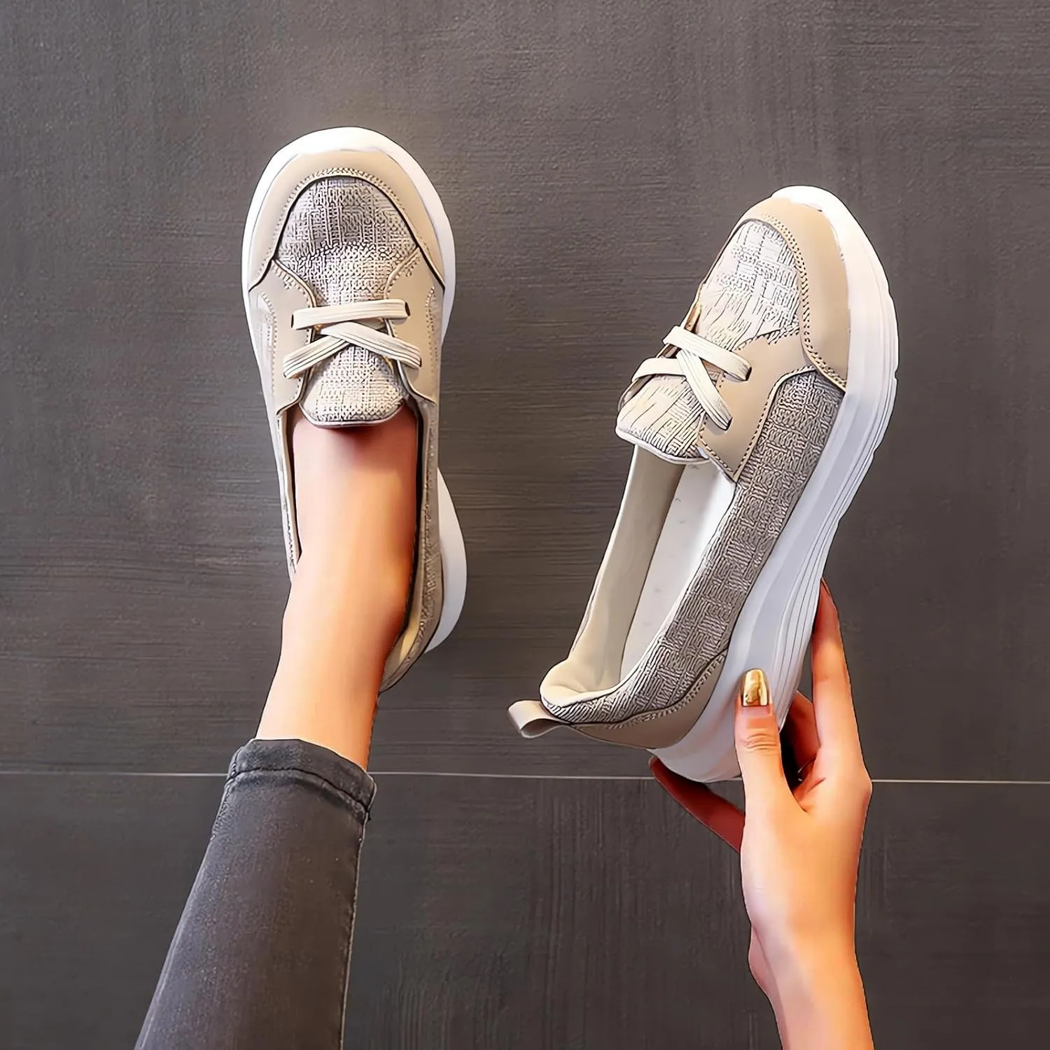 Orthopedic Shoes for Women Breathable Soft Casual Arch Support Non-Slip Shoes Summer Comfy Low Top Walking Sneakers