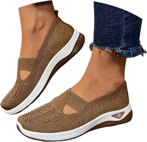 Orthopedic Shoes for Women Sandals,Womens Wide Width Breathable Walking Comfortable Slip on Sneakers Non Slip Lightweight Sneaker