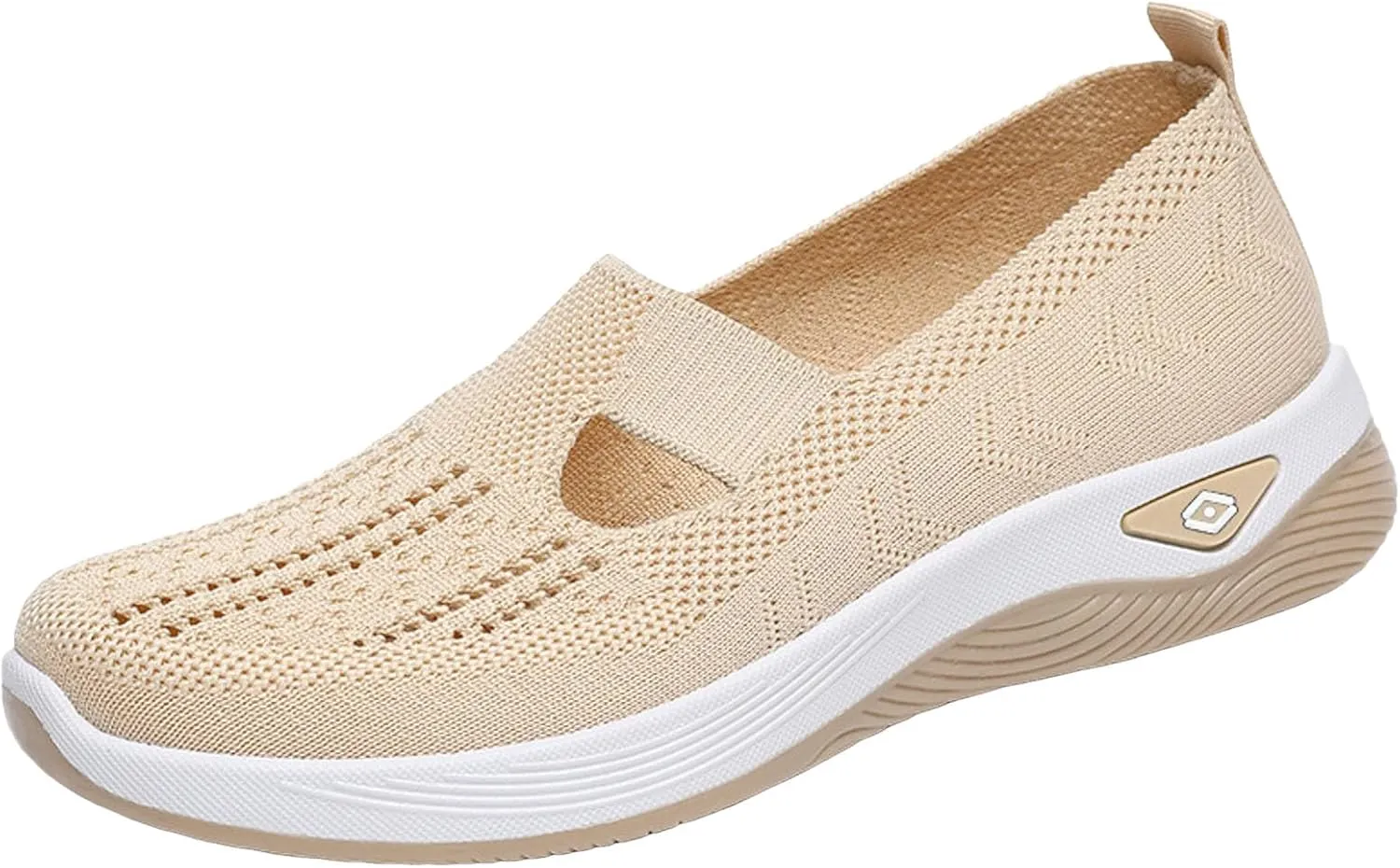Orthopedic Sneakers for Women 2025 Womens Orthotic Sneaker Woven Breathable Running Shoes Arch Support Walking Shoe Soft Sole Slip On Shoes Cloud Slide for All Day Wear