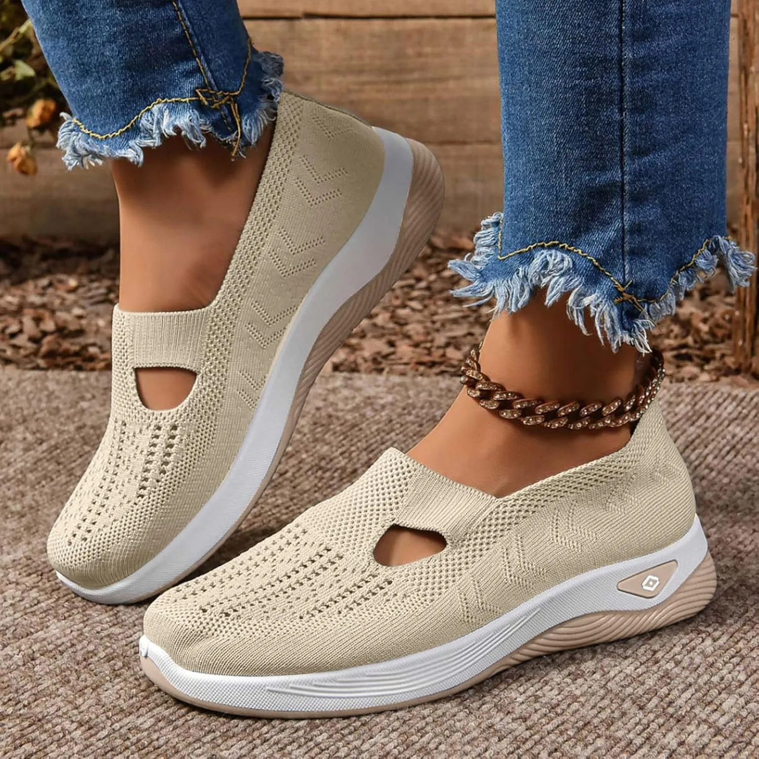 Orthopedic Sneakers for Women 2025 Womens Orthotic Sneaker Woven Breathable Running Shoes Arch Support Walking Shoe Soft Sole Slip On Shoes Cloud Slide for All Day Wear