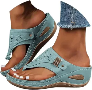 Orthopedic Wedge Sandals for Women 2025 Dressy Summer Comfortable Sandals Arch Support Wedges Non Slip Flip Flops
