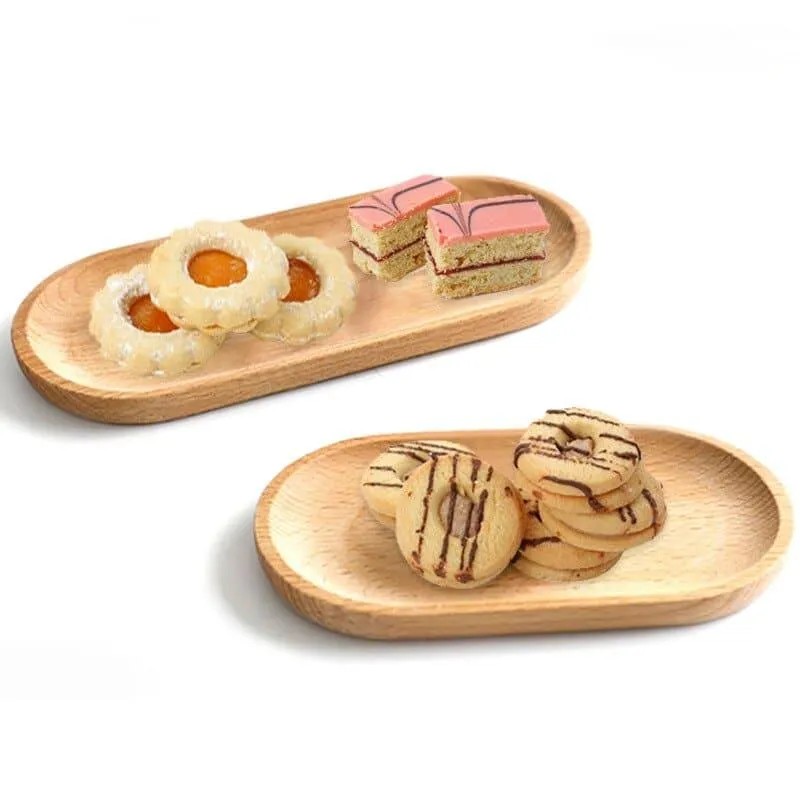 Oval Shaped Wooden Serving Platter