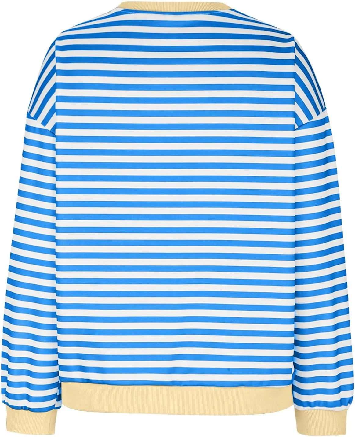 Oversized Sweatshirt Shirts for Women 2024 Fall Long Sleeve Crewneck Pullover Tops Causal Loose Striped Blouse