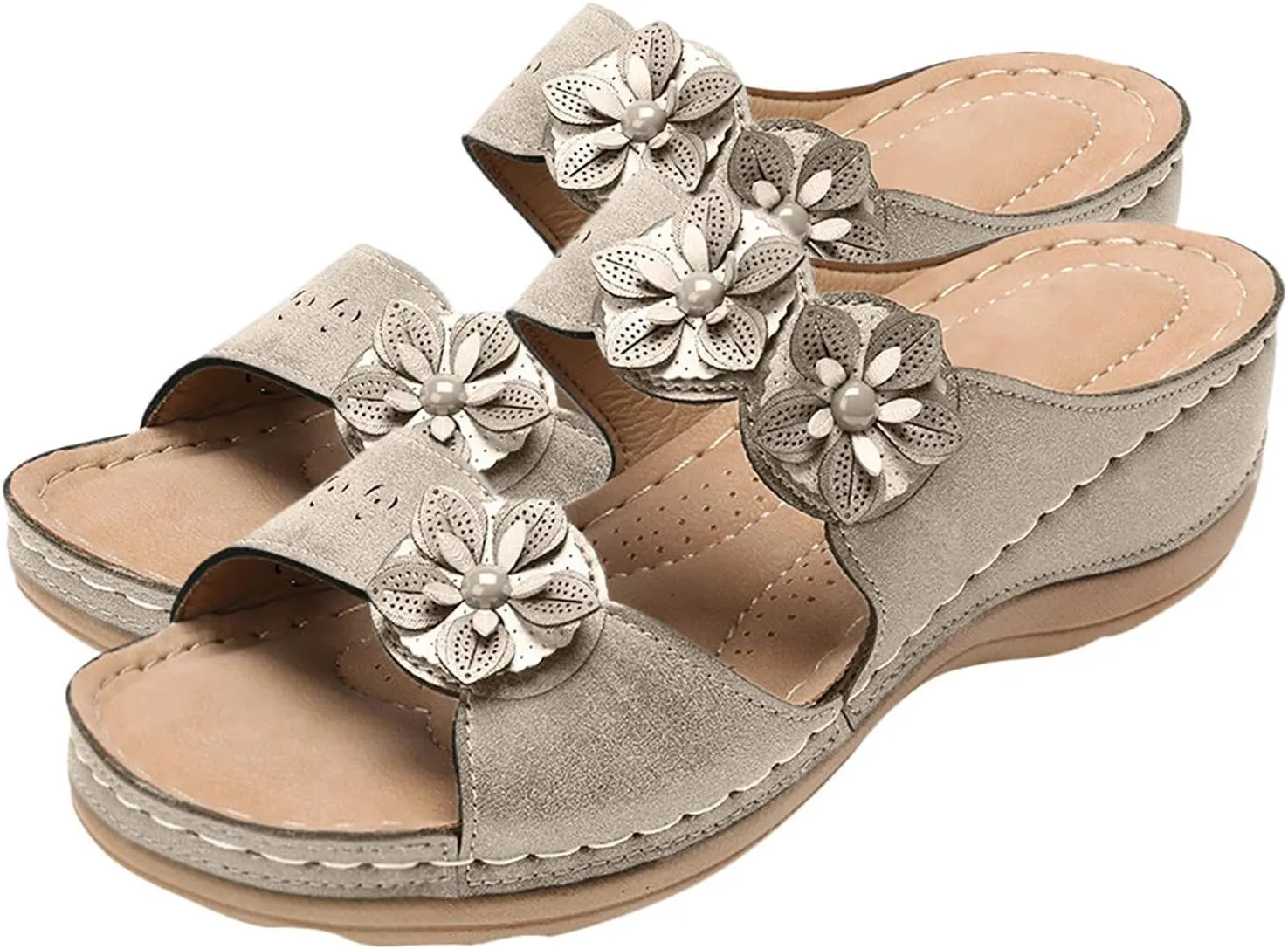 peqiut Platform Sandals Women Summer Comfortable Lightweight Breathable Orthopedic Sandals Women Dressy Womens Sandals 2024