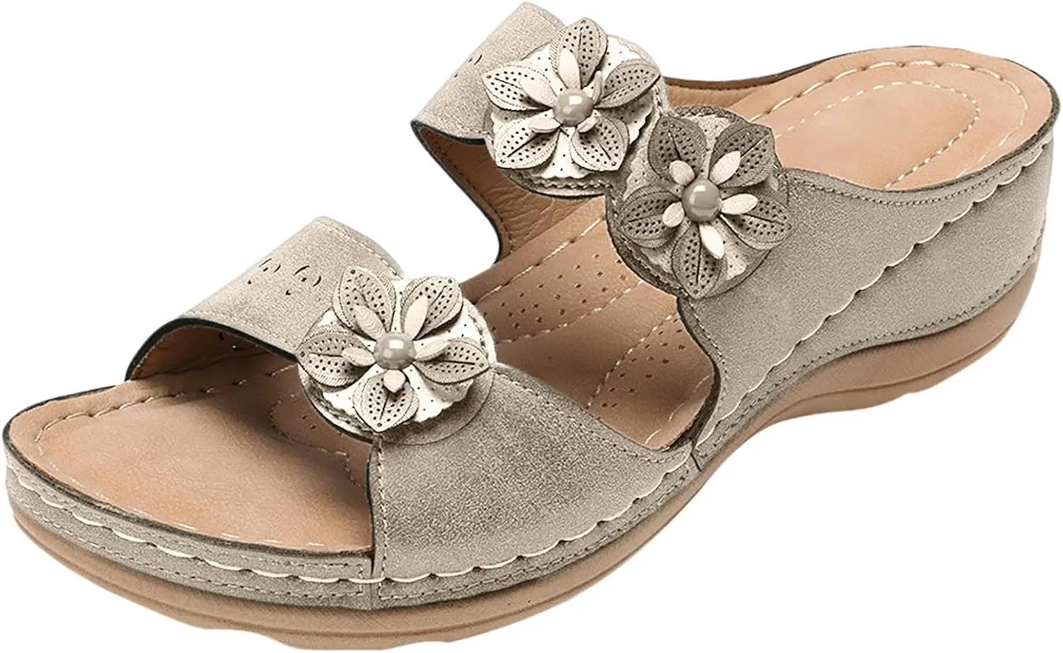 peqiut Platform Sandals Women Summer Comfortable Lightweight Breathable Orthopedic Sandals Women Dressy Womens Sandals 2024