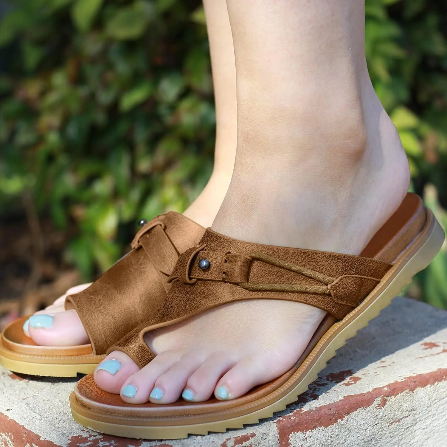 peqiut Sandals Women Retro Flip Flops Casual Orthopedic Sandals for Women Fashion Slides Womens Sandals Comfortable
