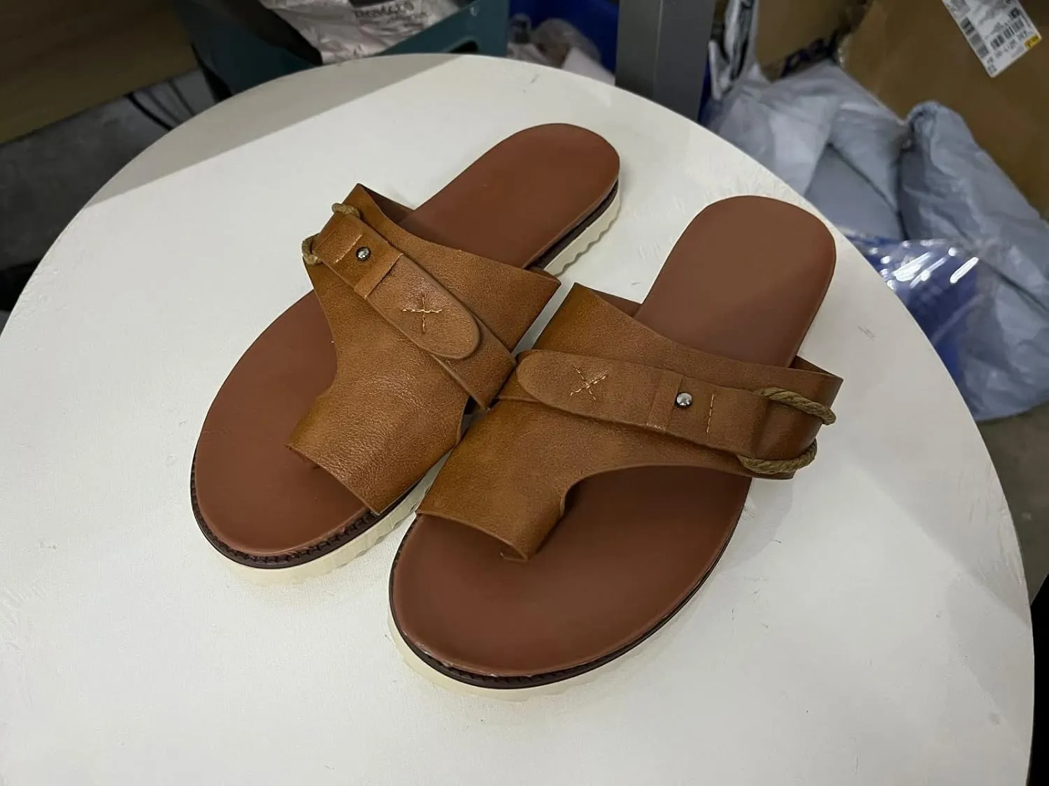peqiut Sandals Women Retro Flip Flops Casual Orthopedic Sandals for Women Fashion Slides Womens Sandals Comfortable