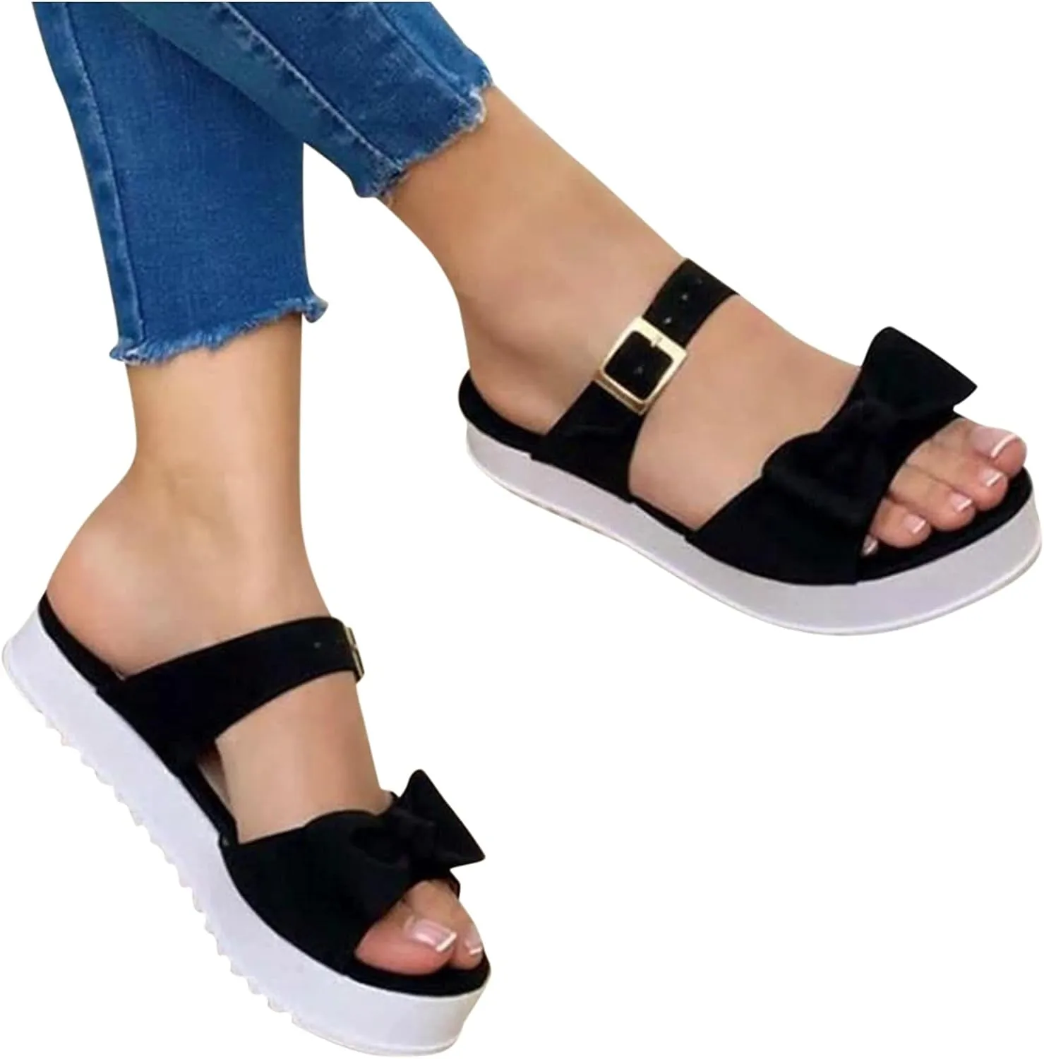 peqiut Sandals Women Retro Flip Flops Casual Orthopedic Sandals for Women Fashion Slides Womens Sandals Comfortable