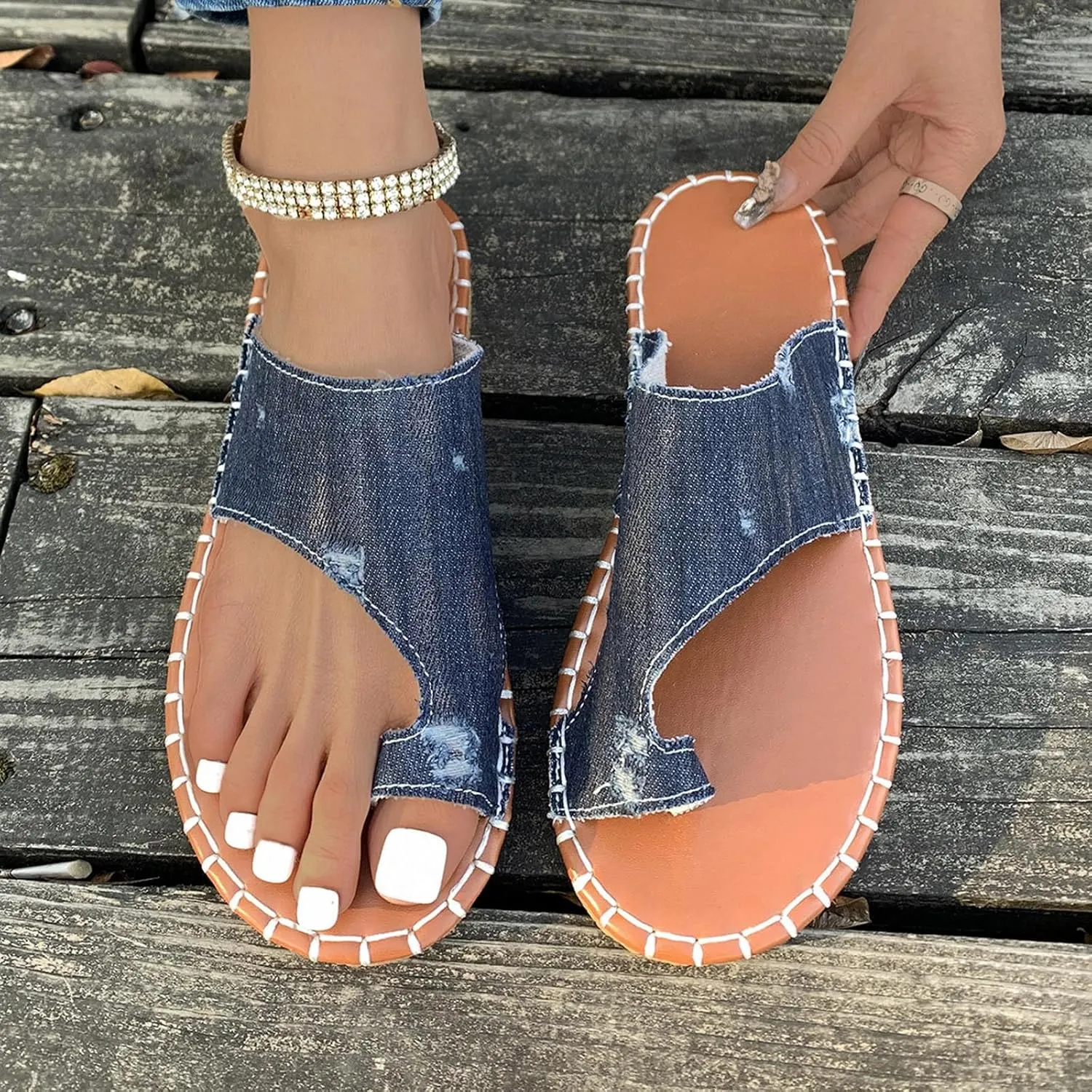 peqiut Women's Sandal Dressy Summer Flat Orthopedic Sandals for Women Comfortable Sandals Casual Clip Toe Leopard Flip Flops