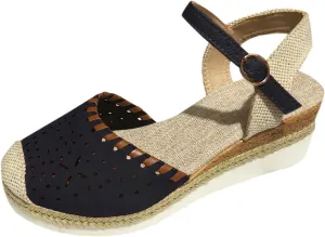peqiut Women's Sandal Dressy Summer Platform Wedge Sandals for Women Slip On Comfortable Espadrille Heel Sandals Strap Shoes