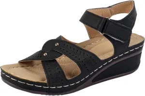 peqiut Women's Sandal Dressy Summer Wedge Orthopedic Sandals for Women Comfortable Outdoor Strap Boho Sandals Casual Shoes