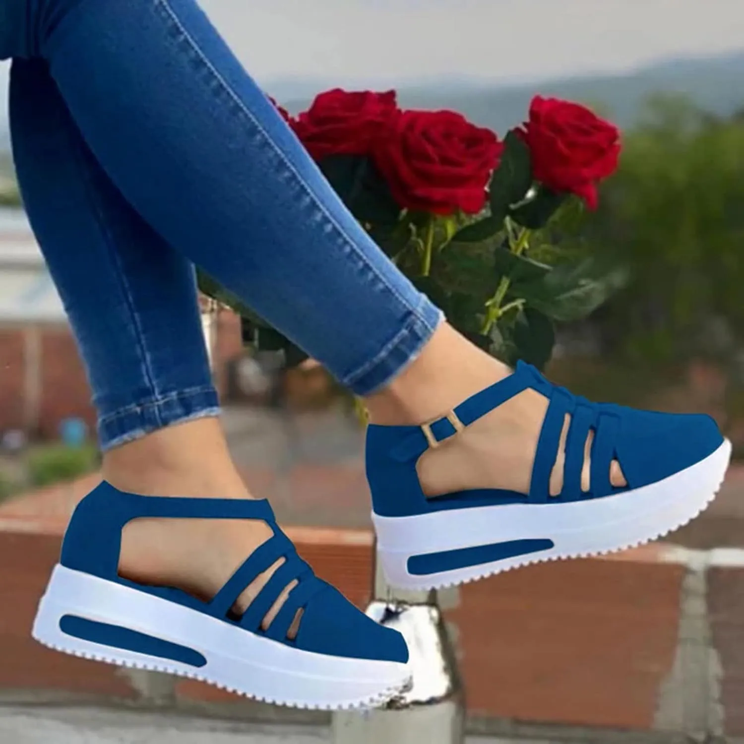 Platform Cusual Fashion Shoes Ladies Strap Solid Women's Sandals Water Shoe Bridal Sandals for Women Wide Width