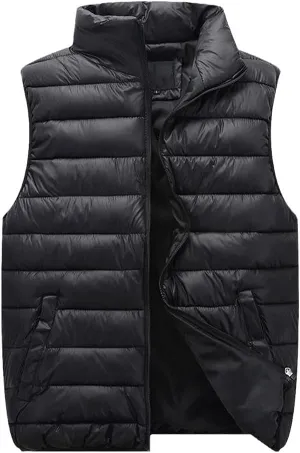 Plus Size Sleeveless Winter Jacket Black Down Vest Women's Windproof Warm Waistcoat Outwear Vests