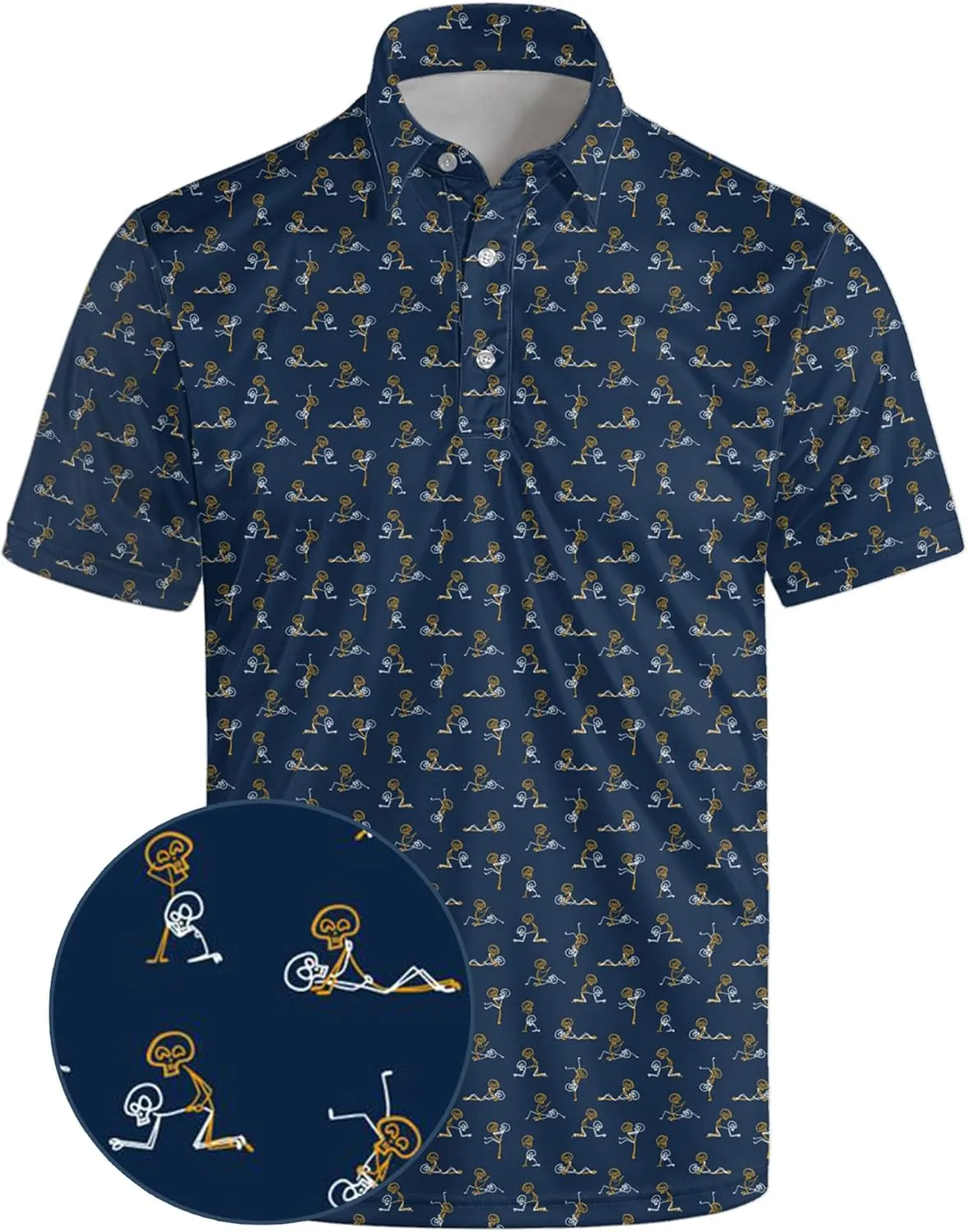 Polo Shirts for Men Moisture Wicking Mens Polo Shirts Patriotic Shirts for Men
