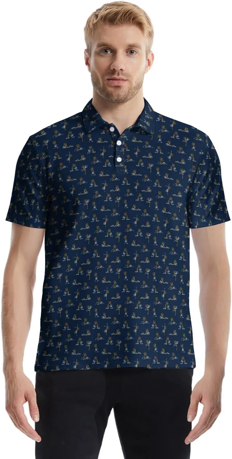 Polo Shirts for Men Moisture Wicking Mens Polo Shirts Patriotic Shirts for Men