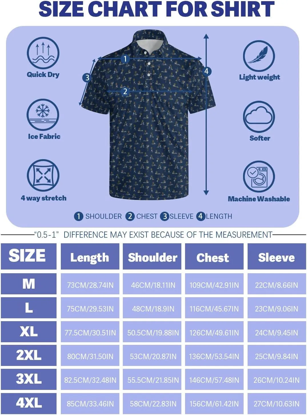 Polo Shirts for Men Moisture Wicking Mens Polo Shirts Patriotic Shirts for Men