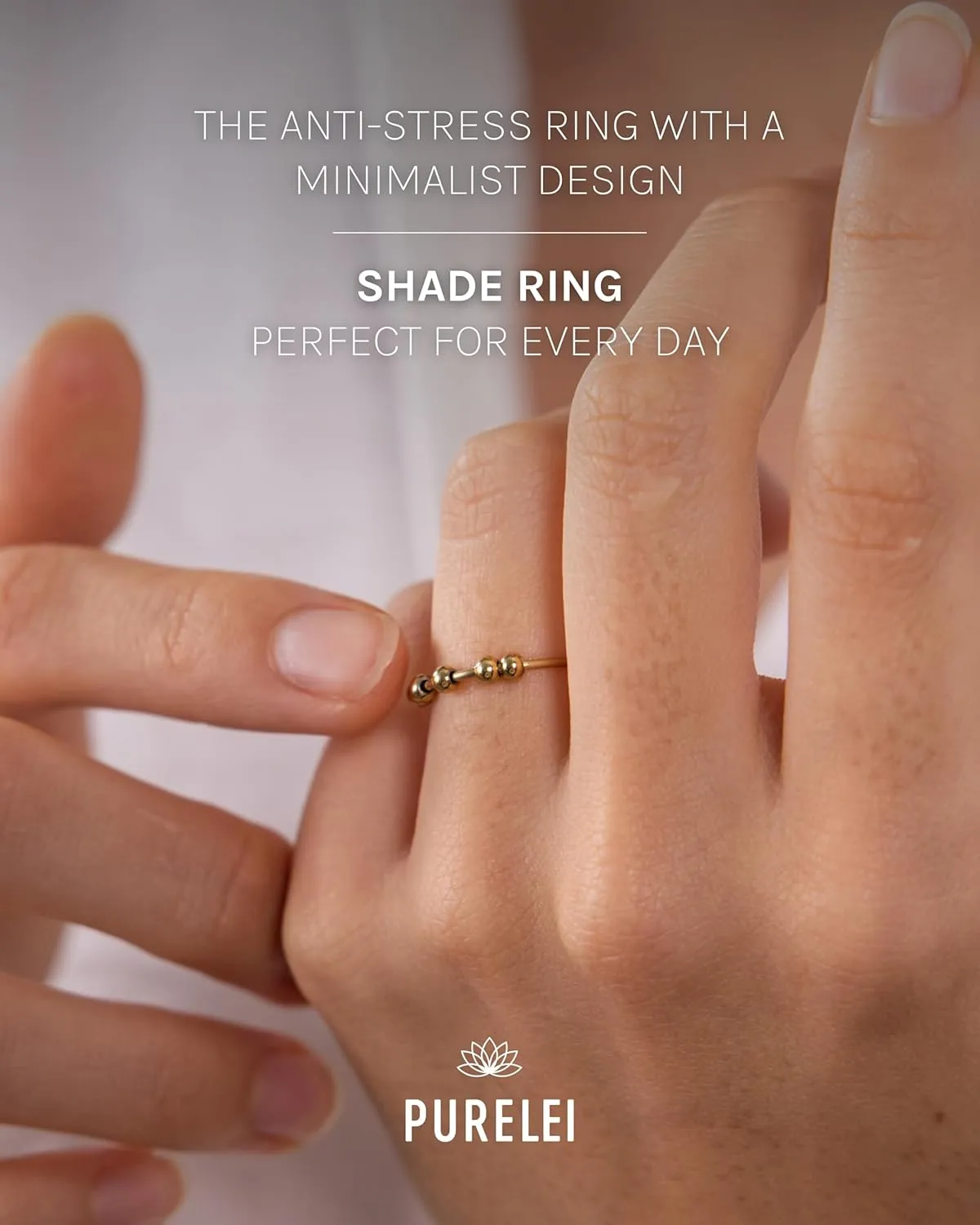 Purelei Shade Anxiety Ring  Stainless steel jewelry  waterproof fidget anxiety jewelry for women  Size 20 to 24 inch  Fashion jewelry for your individual look