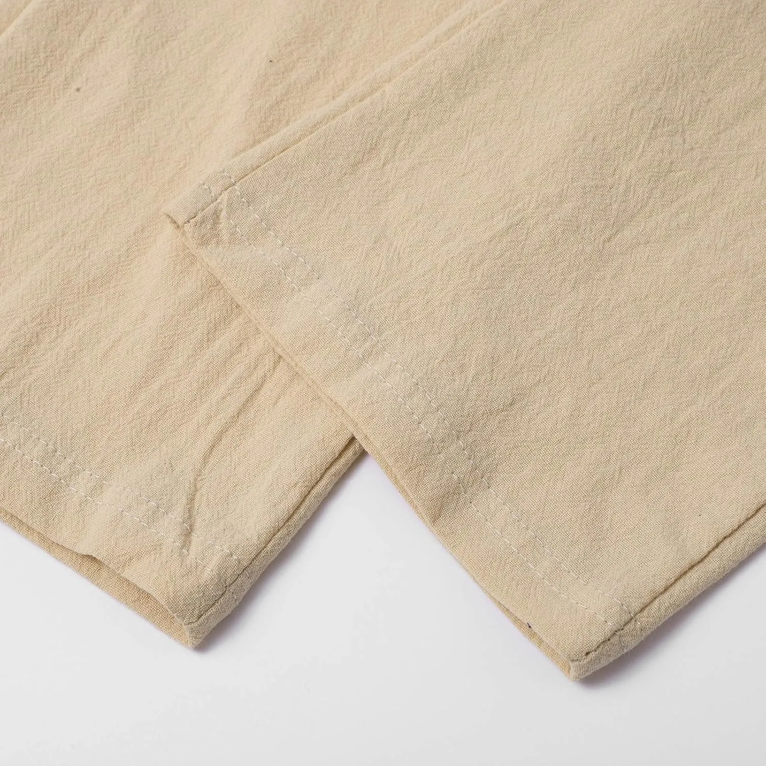 QWENTMTNTY Men's Elastic Waist Linen Pants Casual Relaxed Fit Loose Lightweight Pants Comfort Yoga Beach Drawstring Trousers