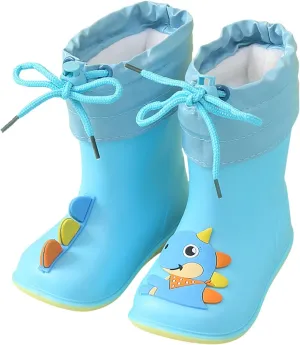 Rain Boots Baby Colorful Cartoon Animal Plush Children Water Shoes EVA Soft Outdoor Kids Rain Boots Pink Ballet