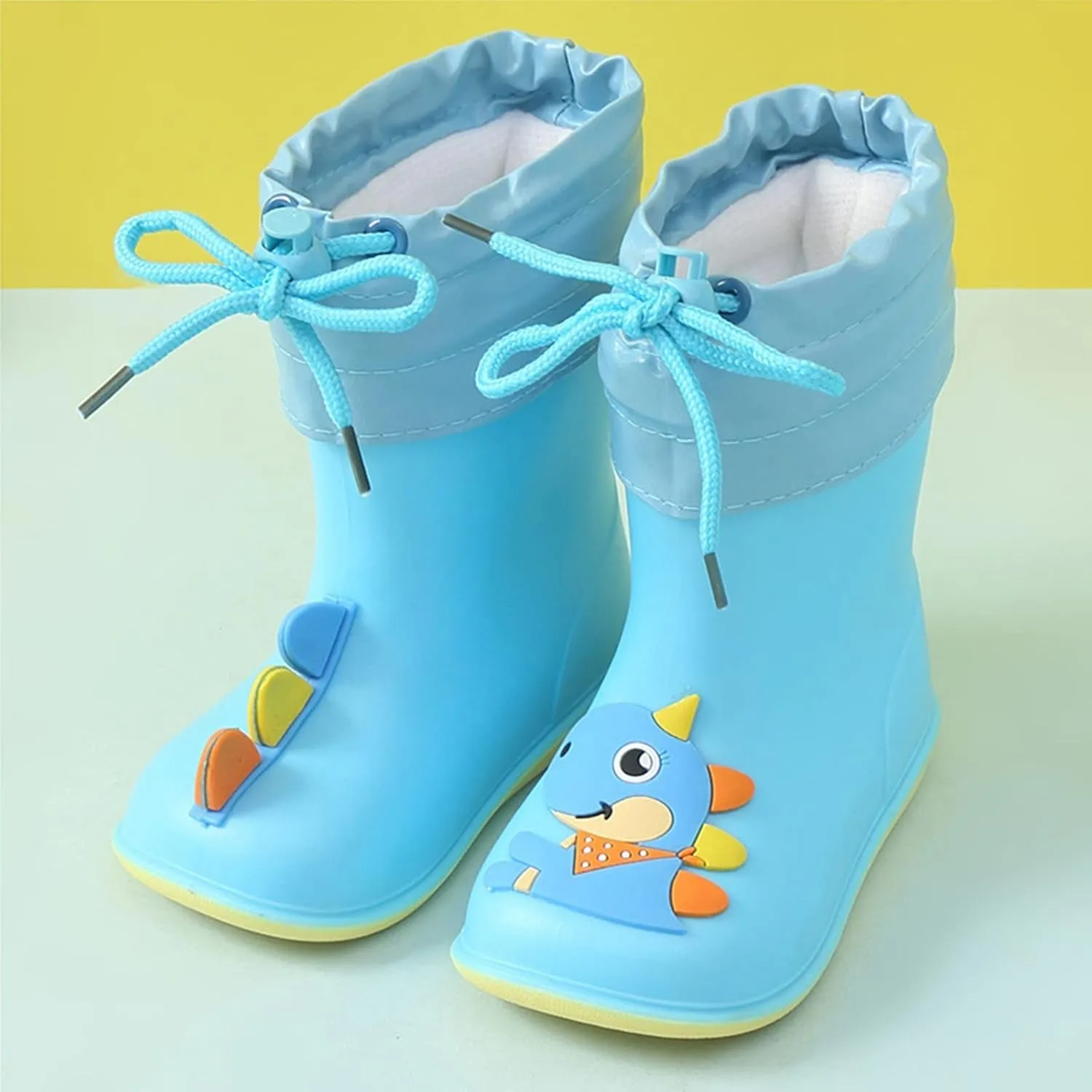 Rain Boots Baby Colorful Cartoon Animal Plush Children Water Shoes EVA Soft Outdoor Kids Rain Boots Pink Ballet