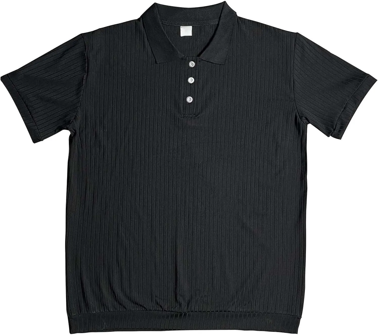 Ribbed Polo Shirts for Men, Mens Muscle T Shirts Casual Slim Fit Polo Shirts 2024 Casual Stretch Golf Shirts