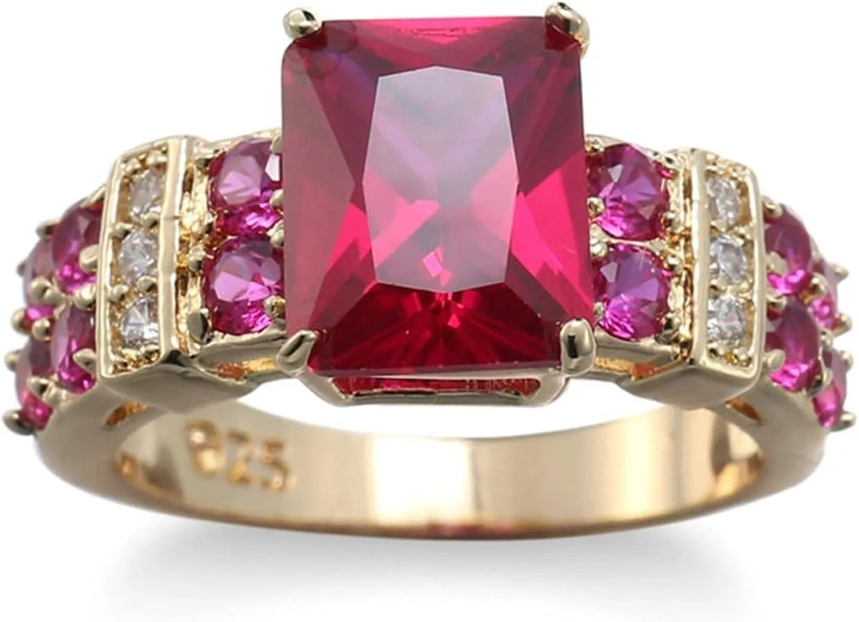 Ring Jewelry, Gold Wedding Ring Cubic Zirconia Simple Size Wedding Bands Decorations Boho Jewelry