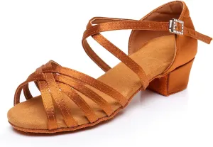 Rosefinch Girls' Dance Shoes Heel 1.3" Latin Salsa Practise Dancing Shoes for Dancing Salsa Latin Tango Girl Social Dance Beginner