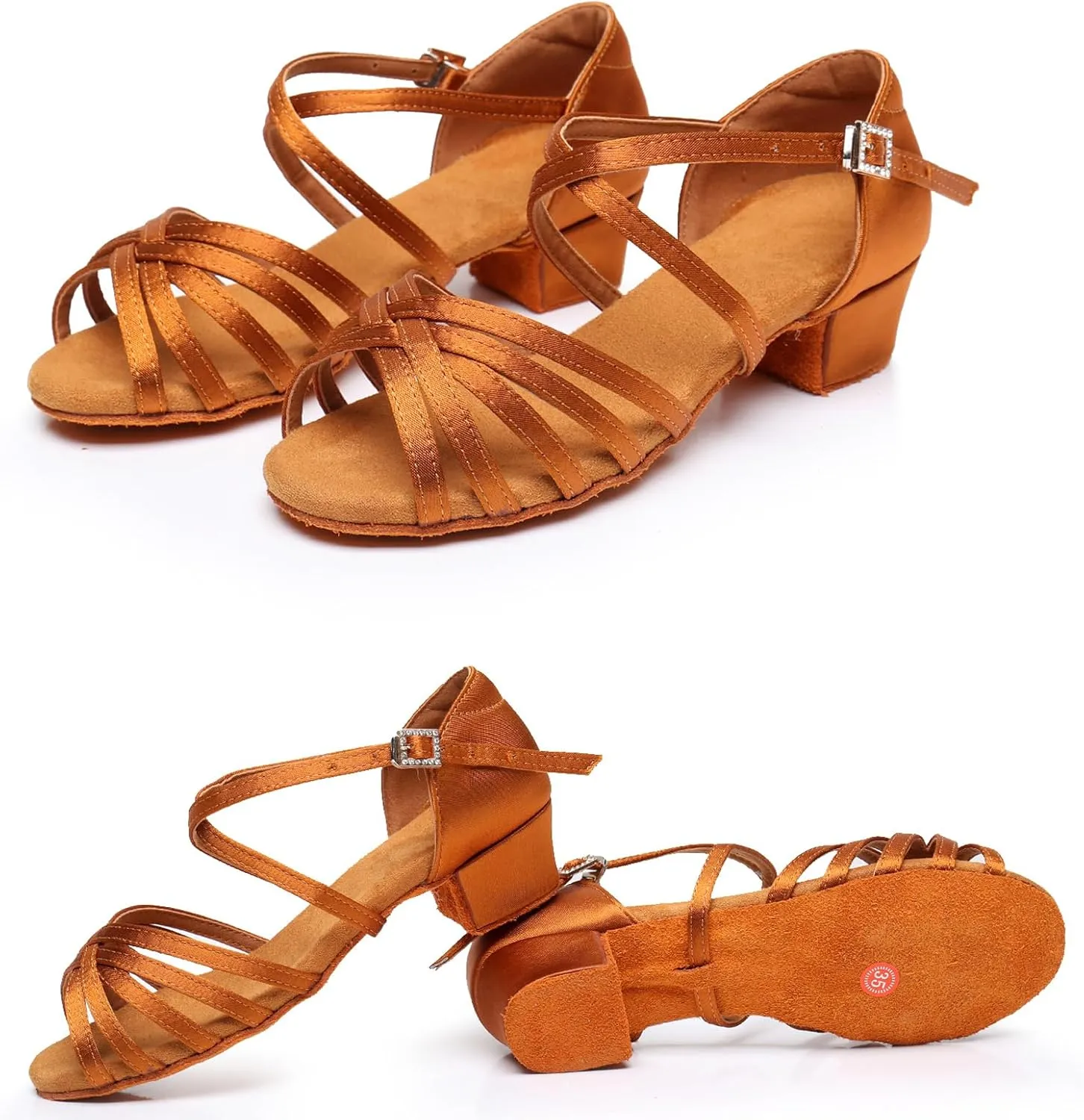 Rosefinch Girls' Dance Shoes Heel 1.3" Latin Salsa Practise Dancing Shoes for Dancing Salsa Latin Tango Girl Social Dance Beginner