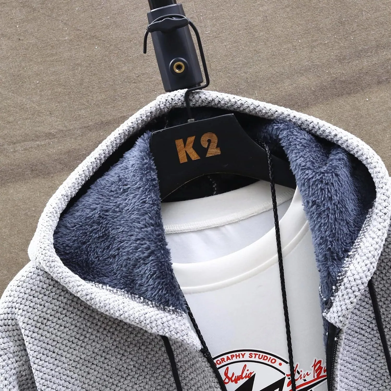 RTRDE Mens Coats Fall Winter Sweater Jackets Casual Knitted Cardigan Fleece Lined Full Zip Hooded Coat Long Jacket