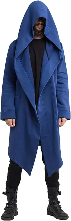 RTRDE Men's Trench & Rain Coats Slim Fit Hoodie Lightweight Coat Casual Long Jacket Cloak Hooded Cape Coats, XL-3XL