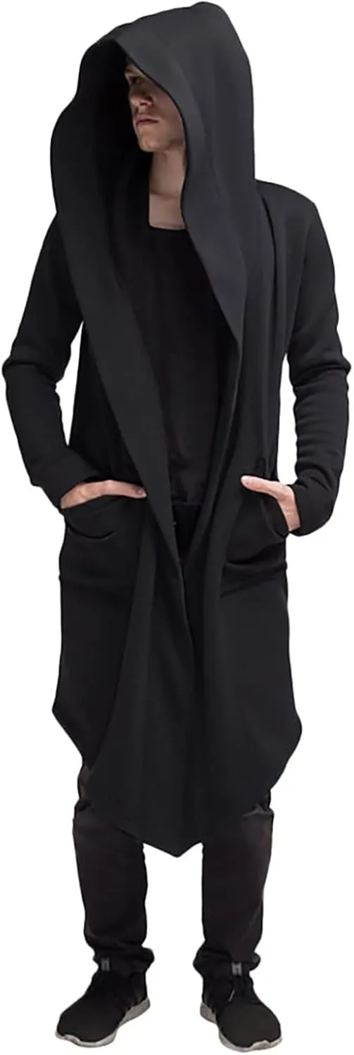 RTRDE Men's Trench & Rain Coats Slim Fit Hoodie Lightweight Coat Casual Long Jacket Cloak Hooded Cape Coats, XL-3XL