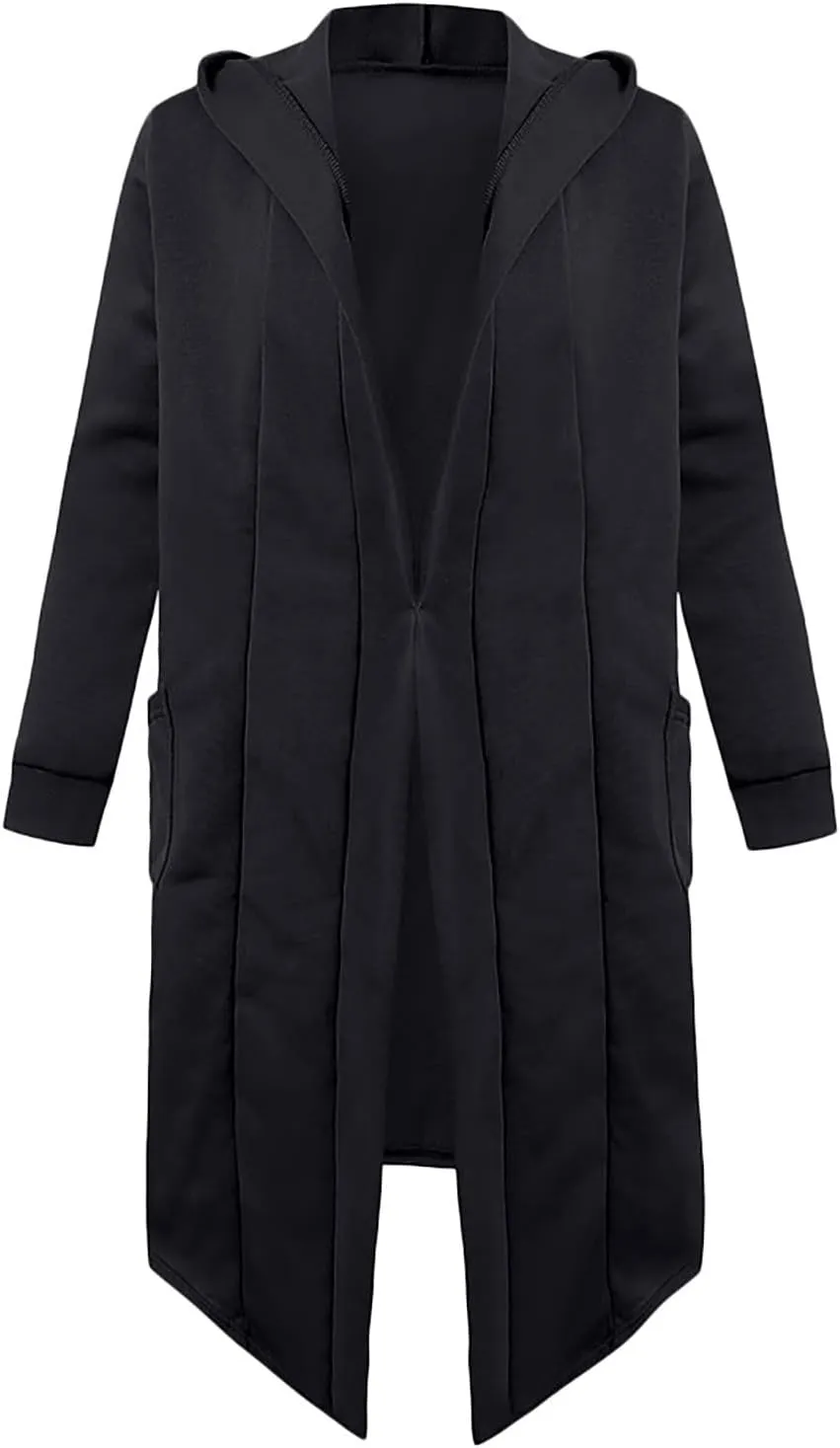 RTRDE Men's Trench & Rain Coats Slim Fit Hoodie Lightweight Coat Casual Long Jacket Cloak Hooded Cape Coats, XL-3XL