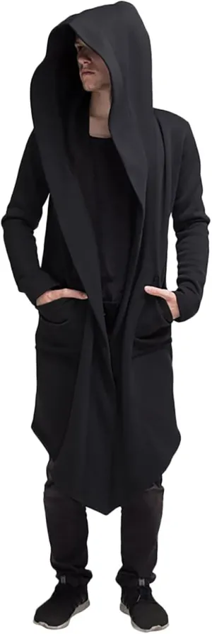 RTRDE Men's Trench & Rain Coats Slim Fit Hoodie Lightweight Coat Casual Long Jacket Cloak Hooded Cape Coats, XL-3XL