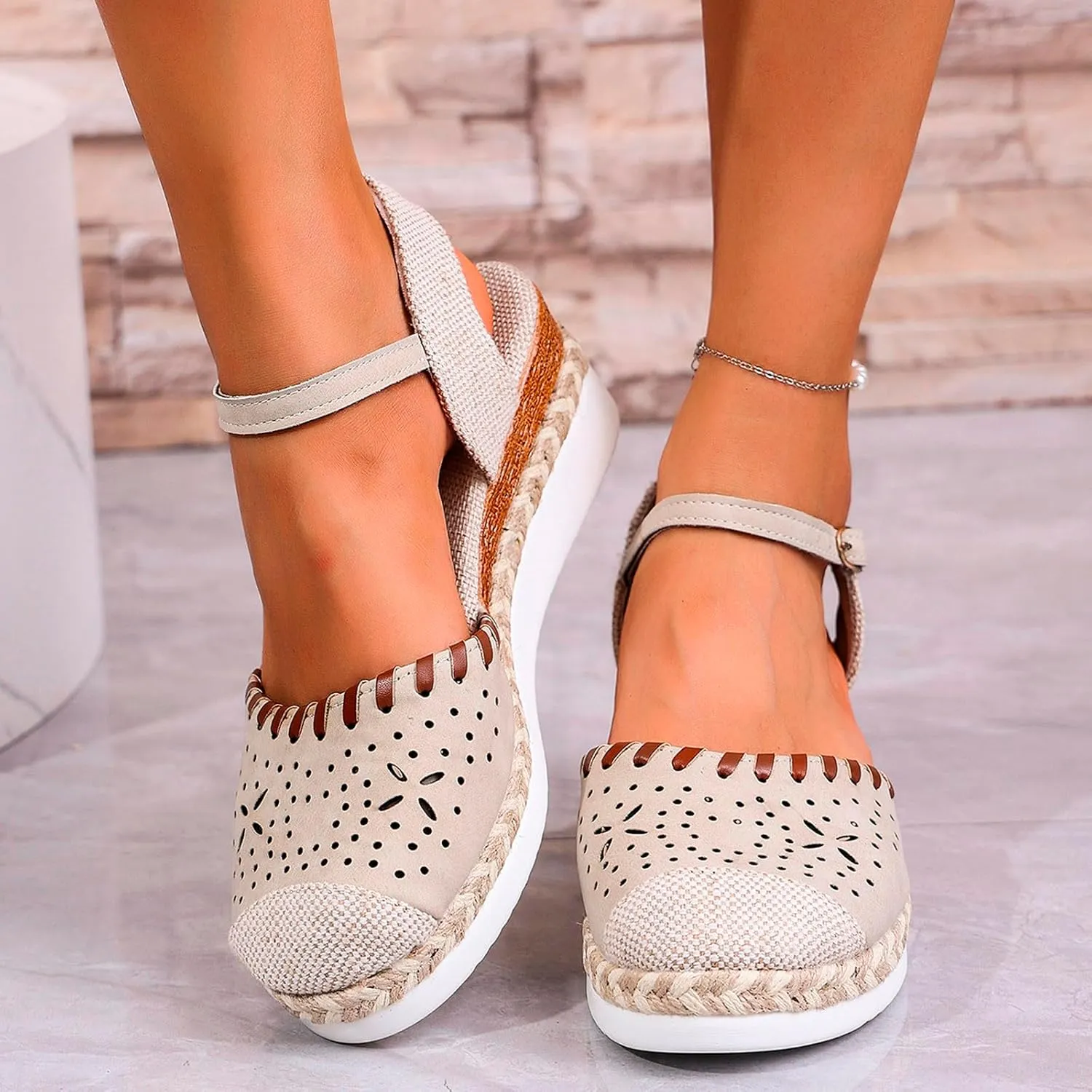 Sandals For Women 2025 Lightweight Dress Shoes For Women With Back Strap Work Dressy Wide Width Wedge Shoes