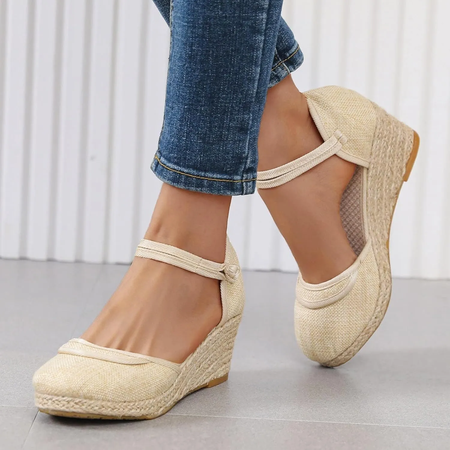 Sandals for Women Wedge Shoes: Summer Womens Platform Flip Flops Comfortable Casual Dressy Sandal Shoes Orthopedic with Arch Support Walking Fashion Open Toe Slip on Wedges Orthotic Slides