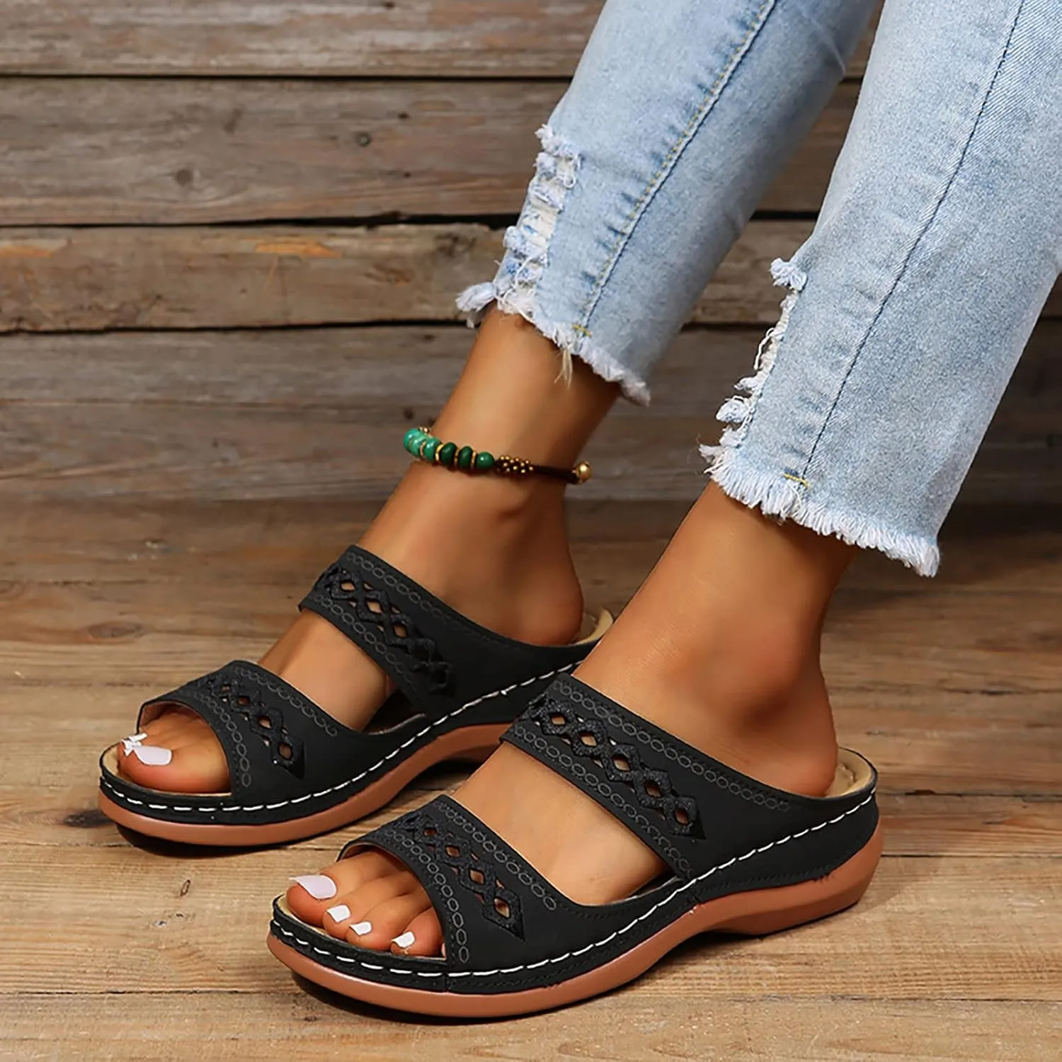 Sandals Wedge for Women Orthopedic Sandals for Women Soft Summer Shoes for Womens 2025 Womens Sandal Comfortable