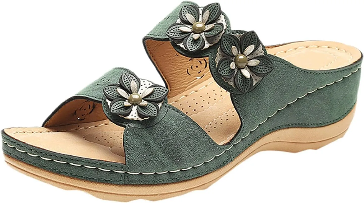 Sandals Women Open Toe Anti Slip Comfortable Walking Womens Sandals Wedge Summer Dressy Orthopedic Platform Sandals