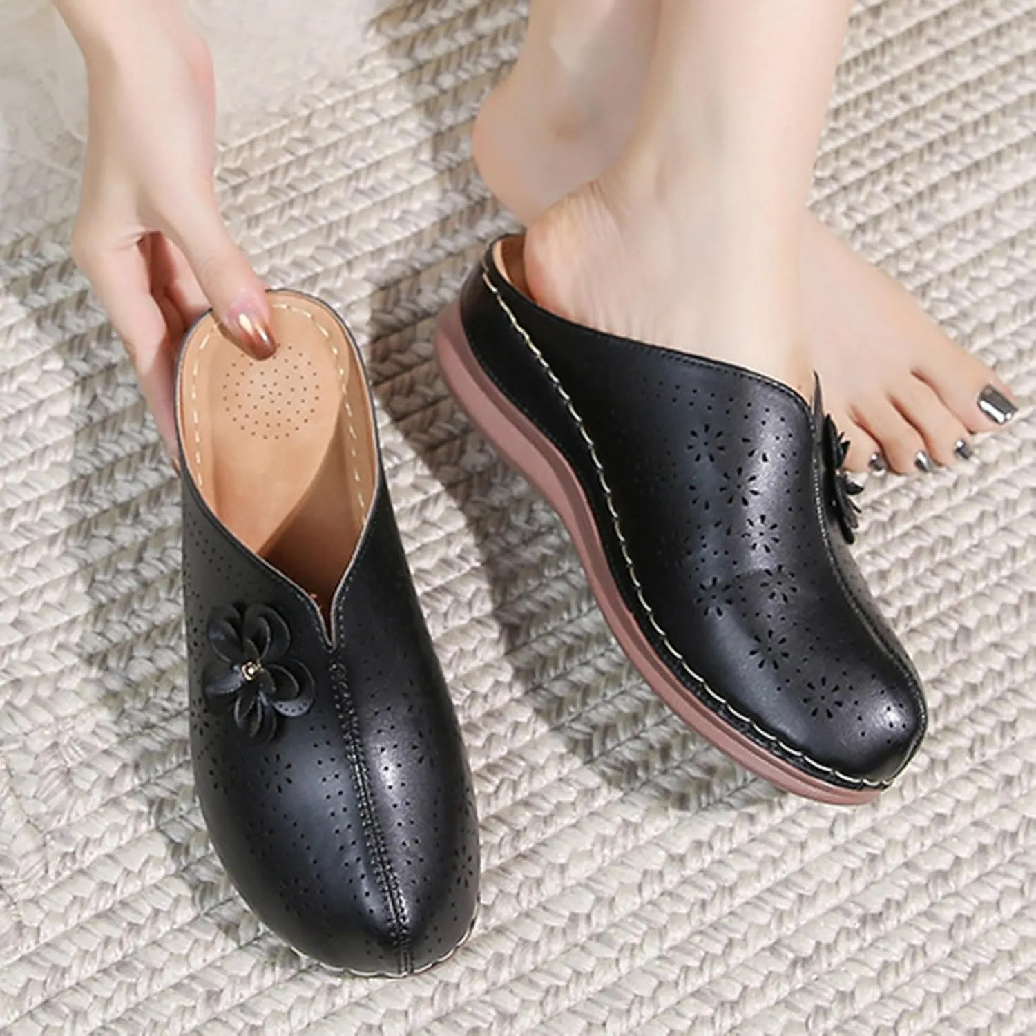 Sandals Women Thick Sole Orthopedic Womens Sandals Summer Dress Flats Casual Beach Comfortable Platform Sandals