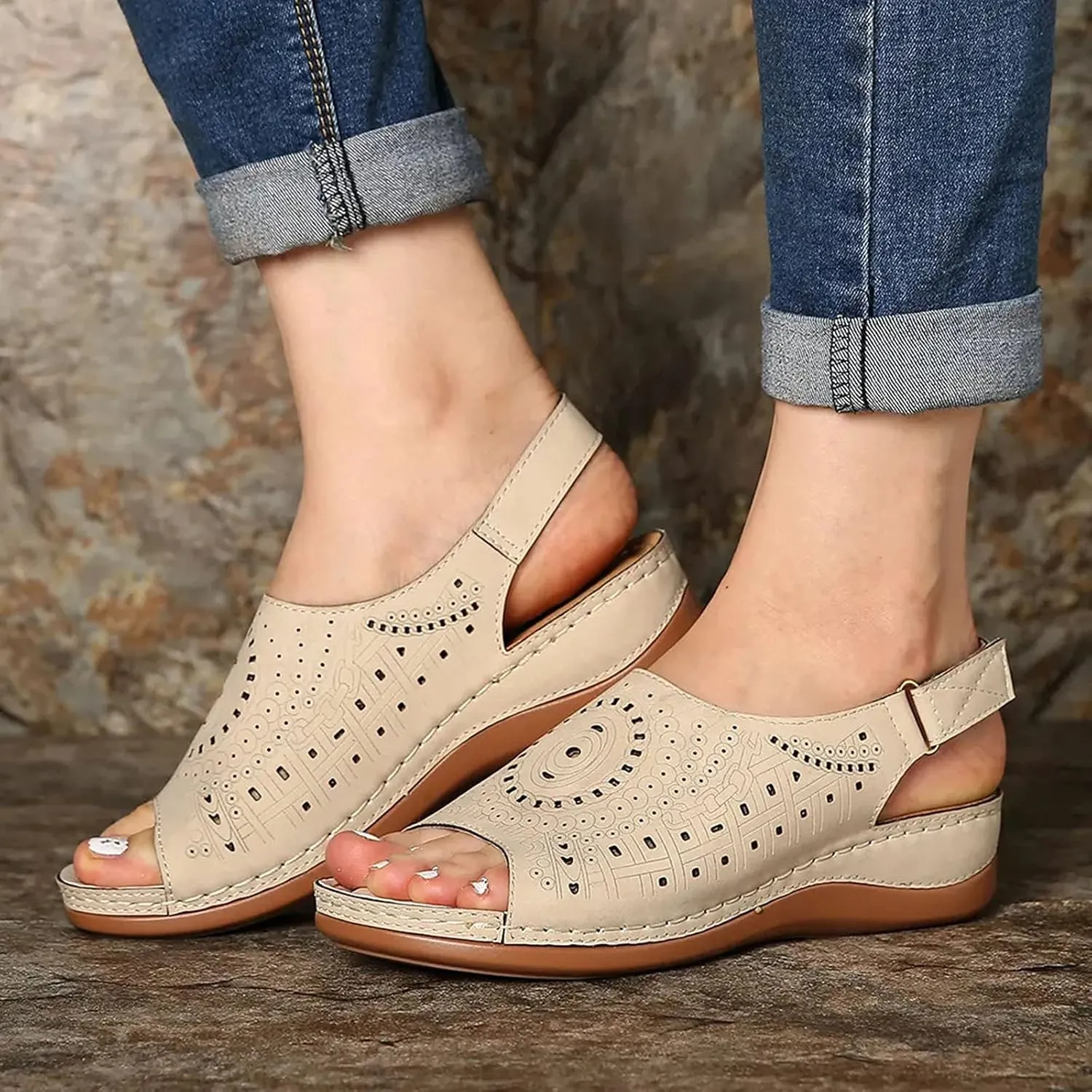SBGMoSJ Orthopedic Tennis Shoes for Women Tie Up Dressy Deep Orthopedic Shoes Woman Summer Sandals Women Dressy Womens Supportive Sandals Slide Sandals Women Cushion Sandals for Women