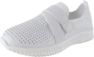 SBGMoSJ Womens White Sneakers Casual Women's Fashion Sneakers Black Sneakers for Women Fashion Comfortable Women's Sneakers Size 8 Slip On Zapato Ortopedico para Mujer Negro