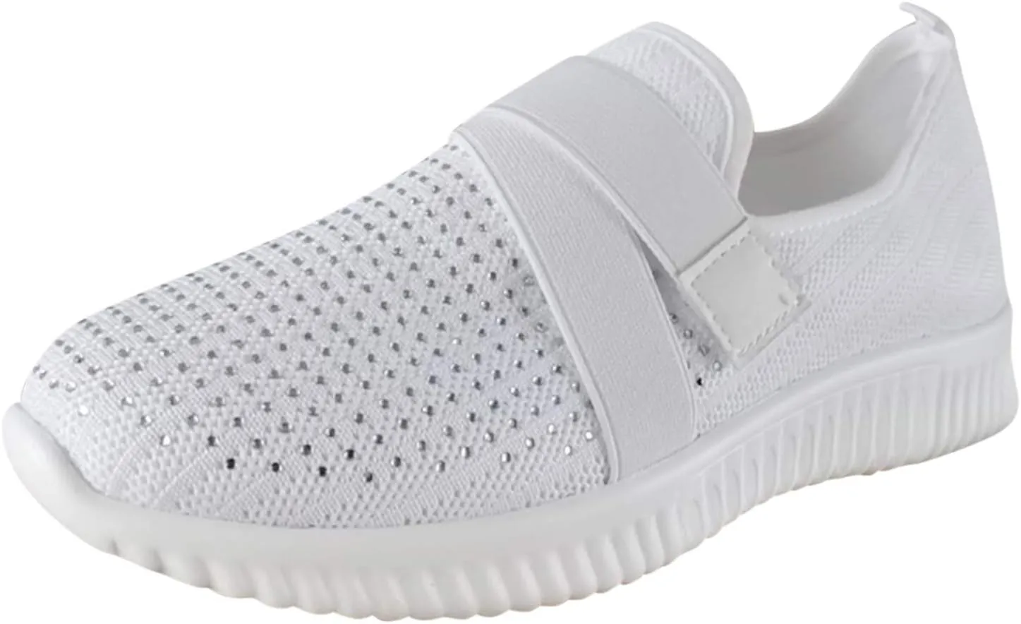 SBGMoSJ Womens White Sneakers Casual Women's Fashion Sneakers Black Sneakers for Women Fashion Comfortable Women's Sneakers Size 8 Slip On Zapato Ortopedico para Mujer Negro