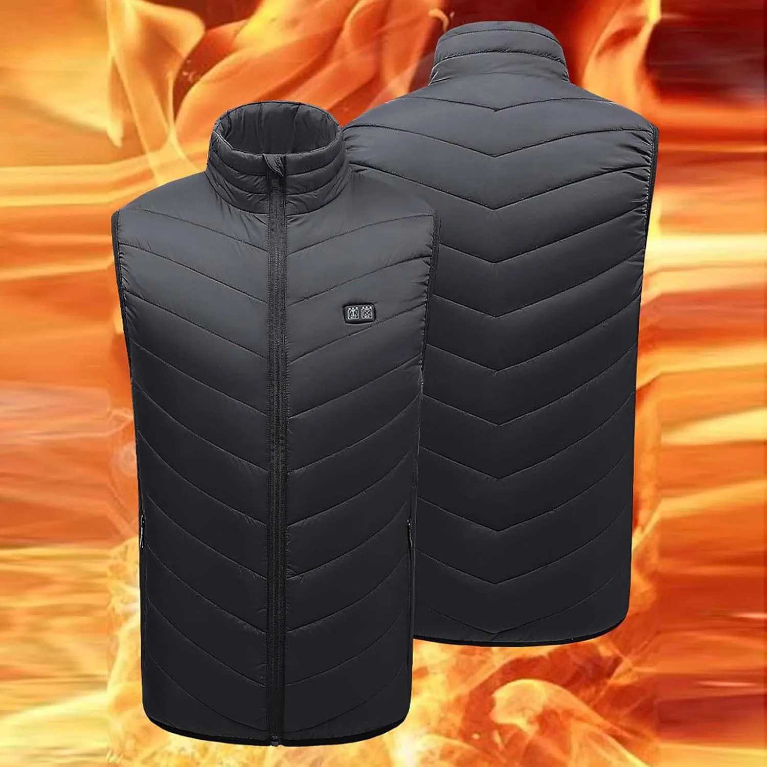 SEAOPEN Heated Vest for Men Women Plus Size Lightweight Heated Jackets Adjustable Electric Heating Vest with Pockets