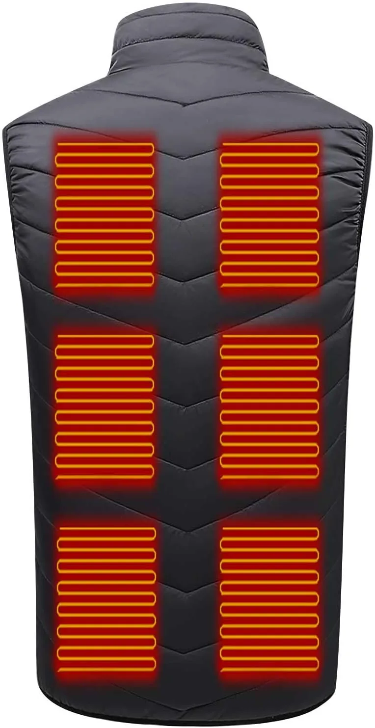 SEAOPEN Heated Vest for Men Women Plus Size Lightweight Heated Jackets Adjustable Electric Heating Vest with Pockets