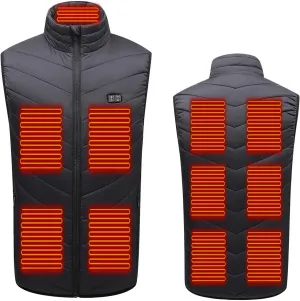 SEAOPEN Heated Vest for Men Women Plus Size Lightweight Heated Jackets Adjustable Electric Heating Vest with Pockets