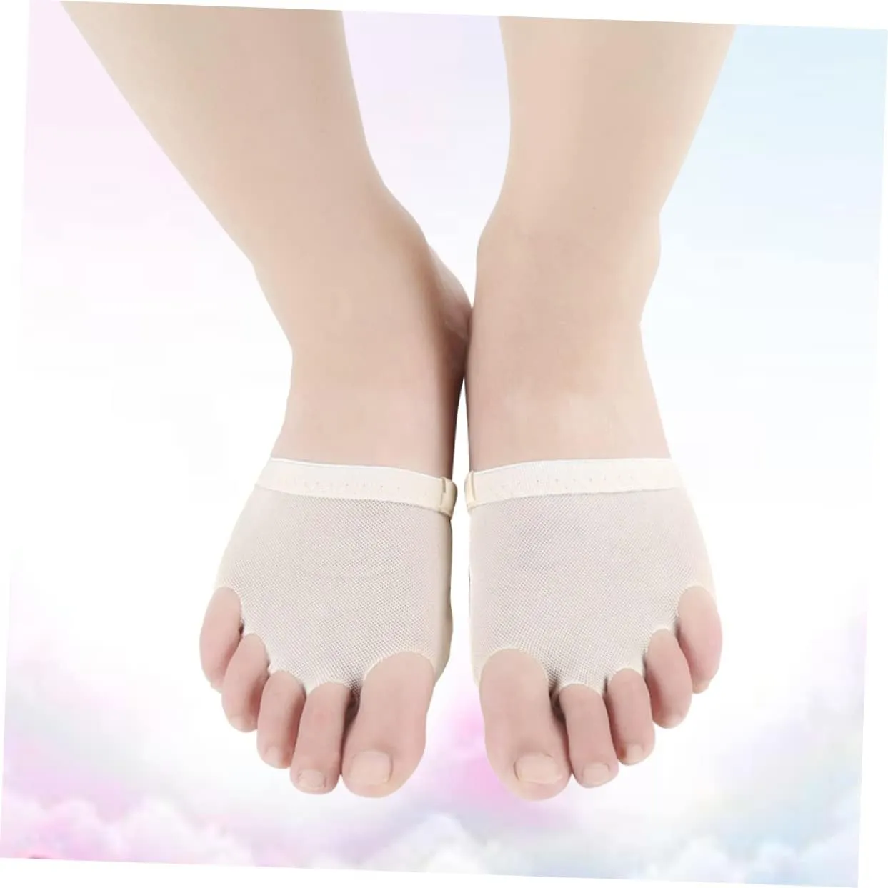Set Belly Ballet Half Palm Dance Shoes Set for Dancers Comfortable Practice Foot with Sole for Ballet Gymnastics Yoga and More
