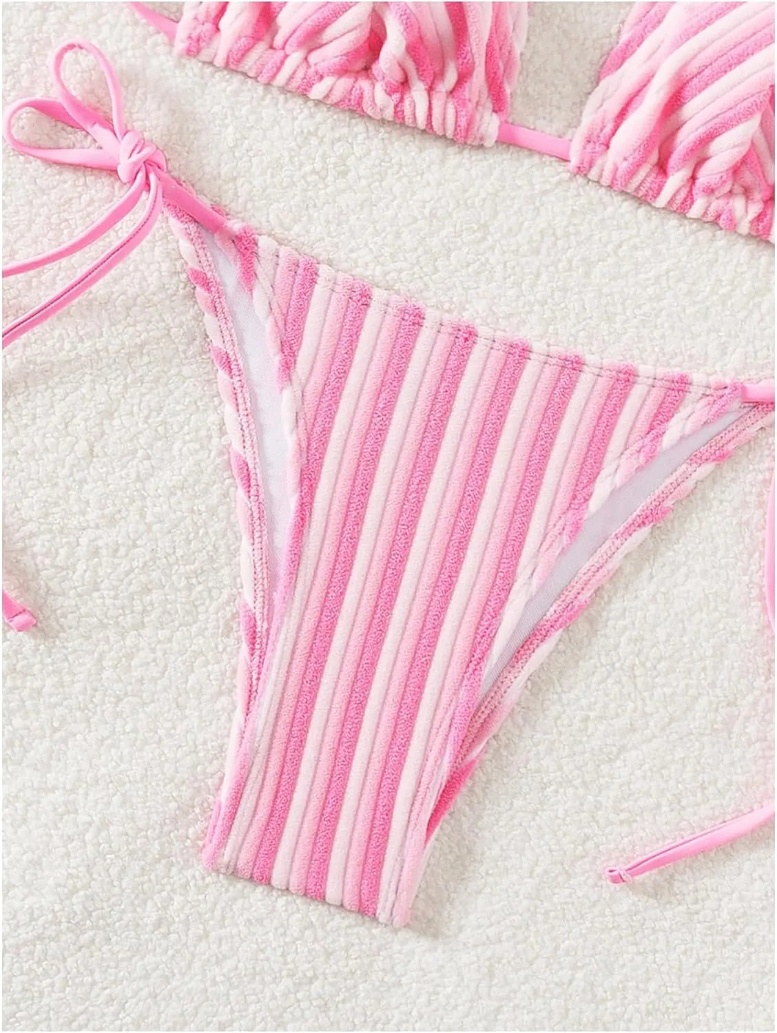 SHENHE Women's 2 Piece Swimsuit Floral Print Halter Tie Side Triangle Bikini Set