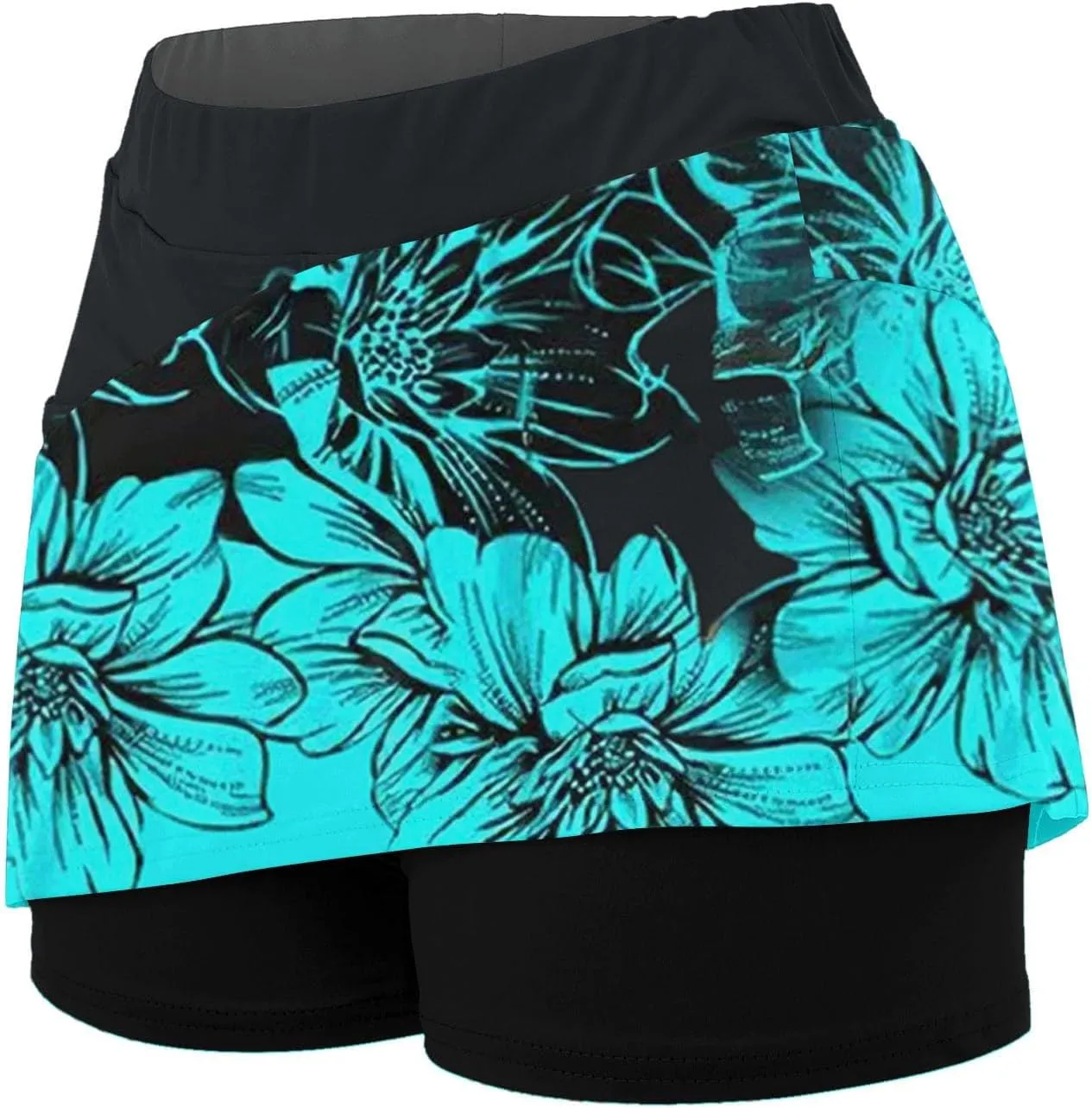 Skorts for Women Dressy Casual High Waist Plus Size Skirts with Shorts Summer Tummy Control Athletic Tennis Skirt Yoga Skort